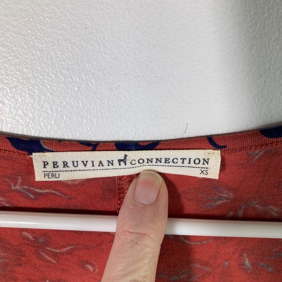 Peruvian Connection Red and Blue Floral Midi Dress - Picture 6 of 7